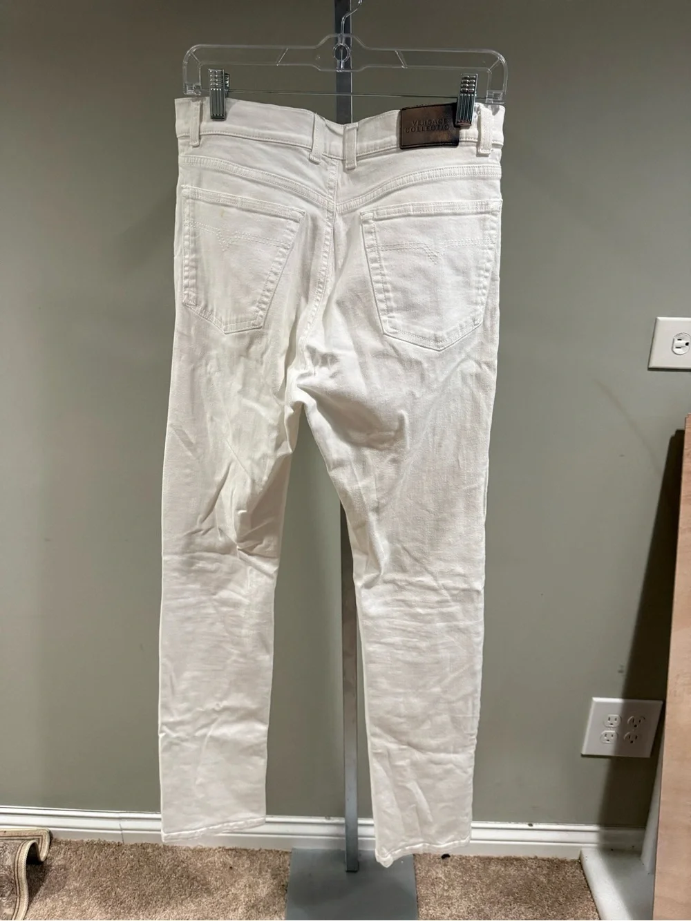 Versace Men's Slim White Jeans